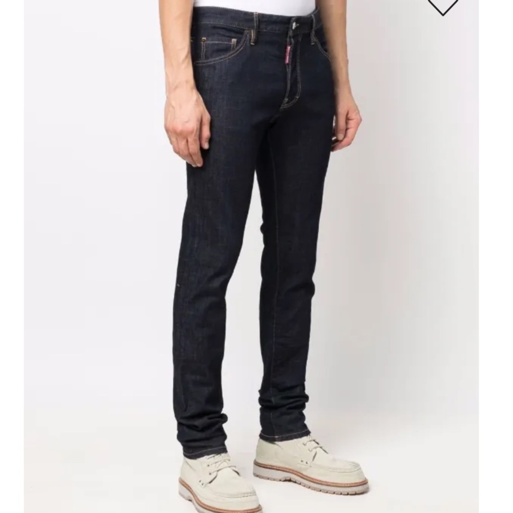 DSQUARED2 Cool Guy Jean in Dark Wash Denim logo print slim-fit jeans size 48 - Picture 3 of 12